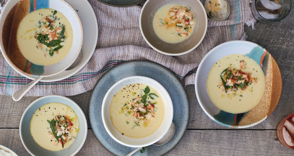 chilled-corn-soup-with-lobster-salad