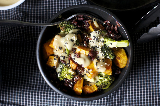 miso-sweet-potato-and-broccoli-bowl
